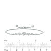 Thumbnail Image 3 of 1/6 CT. T.W. Diamond Hearts Bolo Bracelet in Sterling Silver - 9.5"