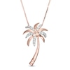 Thumbnail Image 0 of 1/10 CT. T.W. Diamond Palm Tree Pendant in 10K Rose Gold