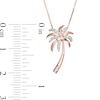 Thumbnail Image 3 of 1/10 CT. T.W. Diamond Palm Tree Pendant in 10K Rose Gold