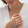 Thumbnail Image 2 of 1/6 CT. T.W. Composite Diamond Cushion Signet Ring in 10K White Gold