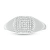 Thumbnail Image 4 of 1/6 CT. T.W. Composite Diamond Cushion Signet Ring in 10K White Gold