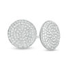 Thumbnail Image 1 of 1/2 CT. T.W. Composite Diamond Button Stud Earrings in 10K White Gold