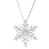 Thumbnail Image 0 of 1/10 CT. T.W. Diamond Snowflake Pendant in 10K White Gold