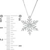 Thumbnail Image 2 of 1/10 CT. T.W. Diamond Snowflake Pendant in 10K White Gold