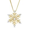 Thumbnail Image 0 of 1/10 CT. T.W. Diamond Snowflake Pendant in 10K Gold