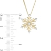 Thumbnail Image 2 of 1/10 CT. T.W. Diamond Snowflake Pendant in 10K Gold