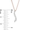 Thumbnail Image 3 of 1/4 CT. T.W. Journey Diamond Pendant in 14K Rose Gold