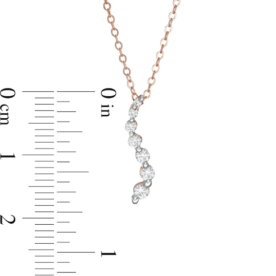 1/4 CT. T.w. Journey Diamond Pendant in 14K Rose Gold