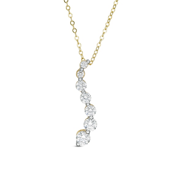 1/4 CT. T.w. Journey Diamond Pendant in 14K Gold