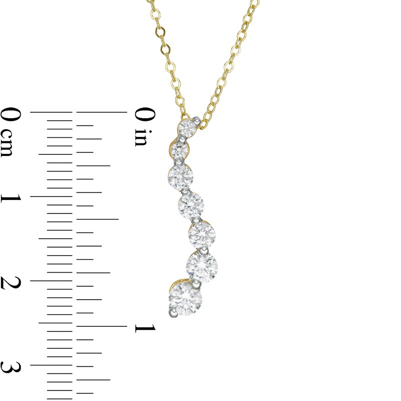 Zales 1/4 Ct. T.W. Diamond V Necklace in 14K Gold (I/Si2) - 16