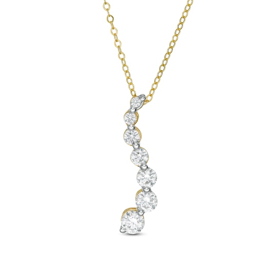 3/4 CT. T.w. Journey Diamond Pendant in 14K Gold