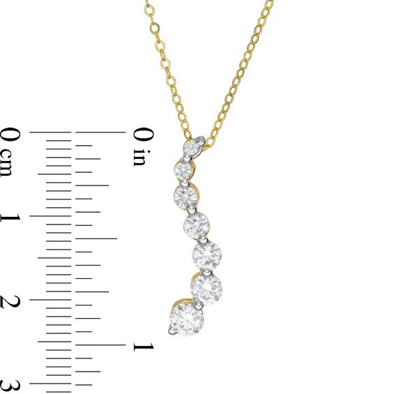 3/4 CT. T.w. Journey Diamond Pendant in 14K Gold