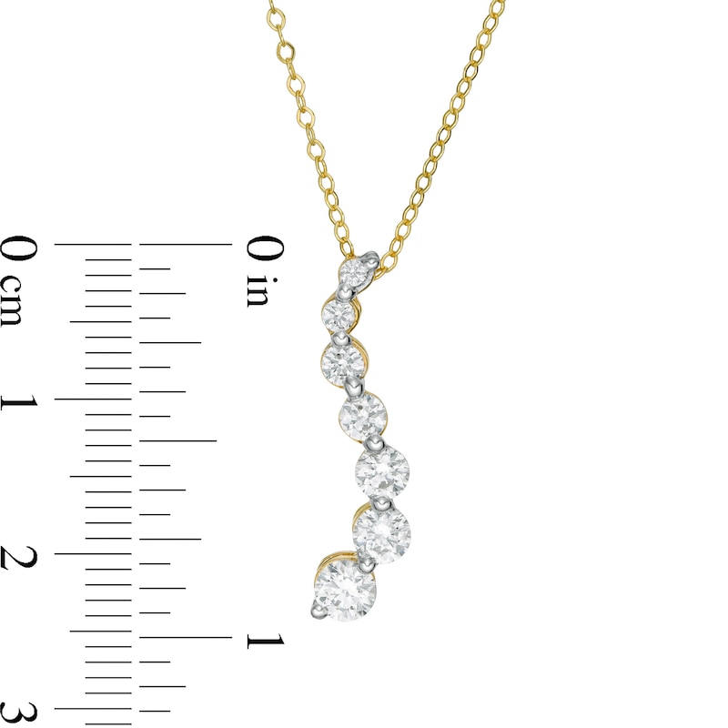 Main Image 3 of 3/4 CT. T.W. Journey Diamond Pendant in 14K Gold