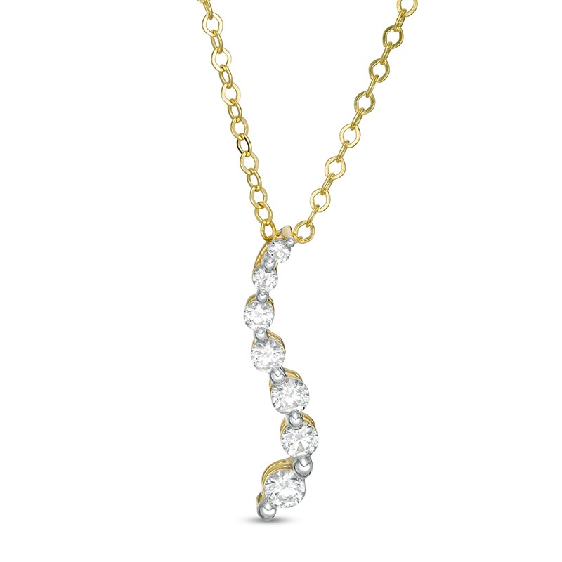 Main Image 1 of 1 CT. T.W. Journey Diamond Pendant in 14K Gold