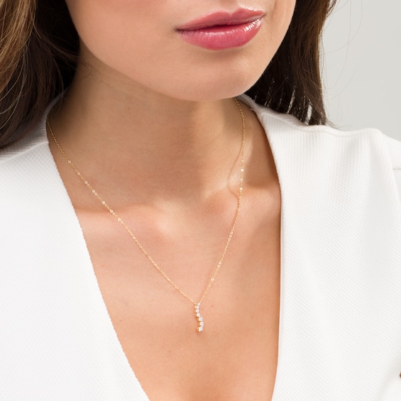 1 CT. T.w. Journey Diamond Pendant in 14K Gold