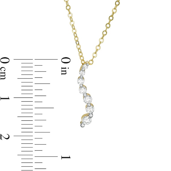1 CT. T.w. Journey Diamond Pendant in 14K Gold