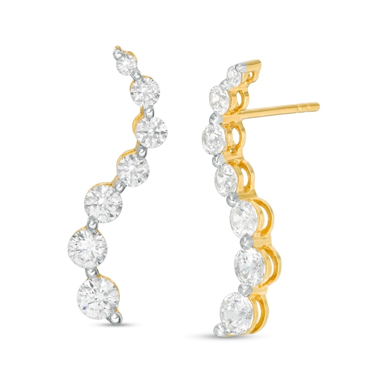 2 CT. T.w. Journey Diamond Drop Earrings in 14K Gold