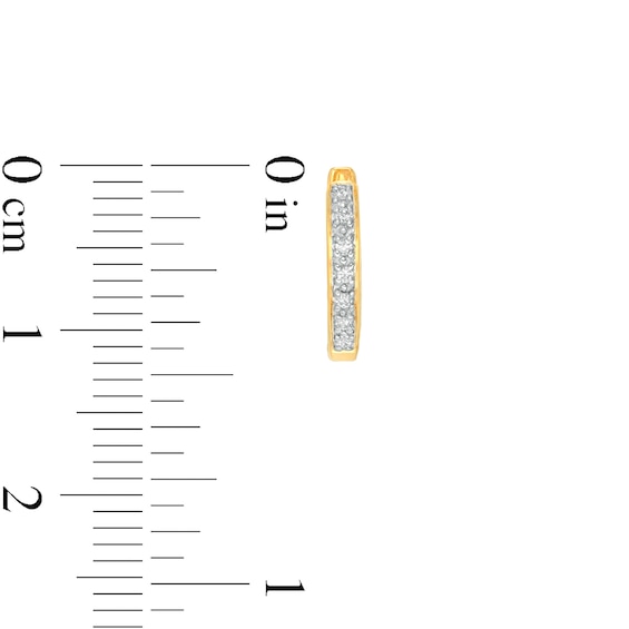 1/15 CT. T.w. Diamond Huggie Hoop Earrings in 14K Gold