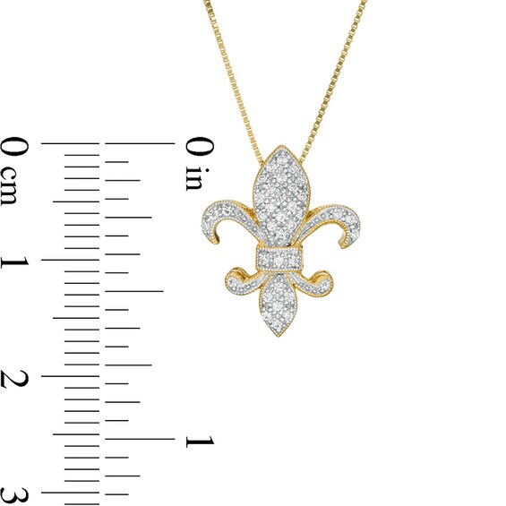 1/8 CT. T.w. Diamond Fleur-De-Lis Pendant in 10K Gold