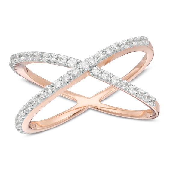 3/8 CT. T.w. Diamond Orbit Ring in 10K Rose Gold
