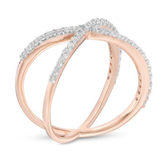 3/8 CT. T.w. Diamond Orbit Ring in 10K Rose Gold