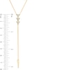 Thumbnail Image 3 of 1/10 CT. T.W. Diamond Triple Triangle "Y" Necklace in 10K Gold - 19.75"