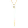 Thumbnail Image 0 of 1/10 CT. T.W. Diamond Triple Triangle "Y" Necklace in 10K Gold - 19.75"