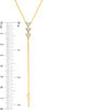 Thumbnail Image 2 of 1/10 CT. T.W. Diamond Triple Triangle "Y" Necklace in 10K Gold - 19.75"