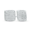 Thumbnail Image 1 of 1/5 CT. T.W. Composite Diamond Square Button Earrings in 10K White Gold