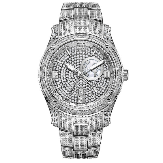 Men's JBW Jet Setter 1 CT. T.w. Diamond Watch with Silver-Tone Dial (Model: J6370B)