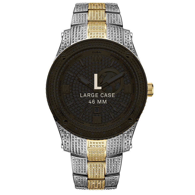 Main Image 4 of Men's JBW Jet Setter 1 CT. T.W. Diamond Two-Tone 18K Gold Plate Watch (Model: J6370D)