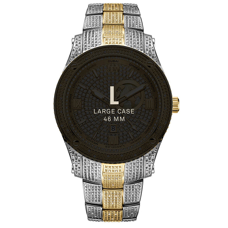 Men's JBW Jet Setter 1 CT. T.W. Diamond Two-Tone 18K Gold Plate Watch (Model: J6370D)