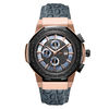 Thumbnail Image 0 of Men's JBW Saxon 1/6 CT. T.W. Diamond 18K Rose Gold Plate Strap Watch with Black Dial (JB-6101L-10C)