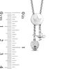 Thumbnail Image 3 of Enchanted Disney Aladdin Oval Swiss Blue Topaz and 1/15 CT. T.W. Diamond Bolo Bracelet in Sterling Silver and 10K Gold