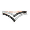 Thumbnail Image 4 of 1/5 CT. T.W. Enhanced Black and White Diamond Double Chevron Ring in 10K Rose Gold