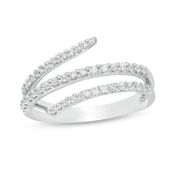 1/3 CT. T.w. Diamond Multi-Row Wrap Ring in Sterling Silver
