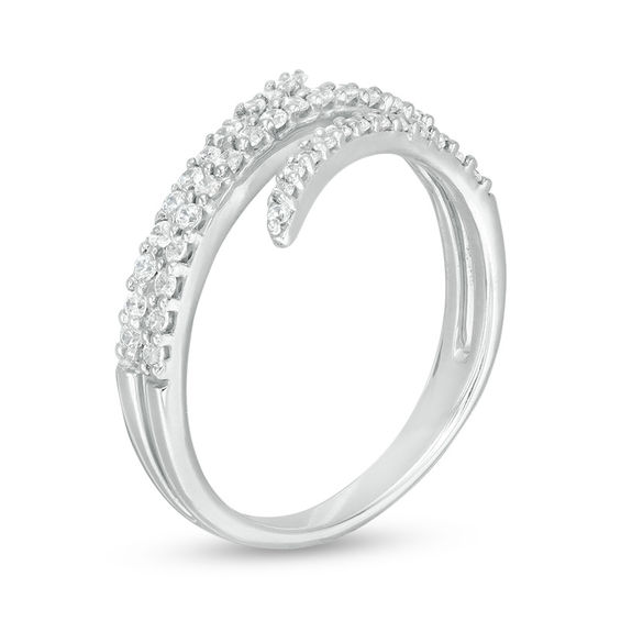 1/3 CT. T.W. Diamond Multi-Row Wrap Ring in Sterling Silver | Zales