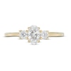 Thumbnail Image 4 of 5/8 CT. T.W. Oval and Round Diamond Three Stone Engagement Ring in 14K Gold