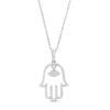 Thumbnail Image 1 of 1/6 CT. T.W. Diamond Hamsa Pendant in 10K White Gold