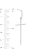Thumbnail Image 3 of 1/4 CT. T.W. Diamond Long Cross Drop Earrings in 10K White Gold
