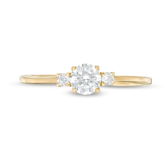 1/2 CT. T.w. Diamond Three Stone Engagement Ring in 14K Gold