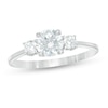 1 CT. T.w. Diamond Three Stone Engagement Ring in 14K White Gold