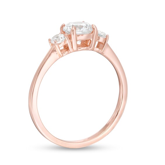 1 CT. T.w. Diamond Three Stone Engagement Ring in 14K Rose Gold
