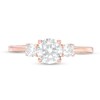 Thumbnail Image 4 of 1 CT. T.W. Diamond Three Stone Engagement Ring in 14K Rose Gold
