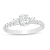 Thumbnail Image 1 of 1-1/6 CT. T.W. Diamond Three Stone Engagement Ring in 14K White Gold