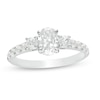Thumbnail Image 0 of 1-1/3 CT. T.W. Oval Diamond Three Stone Engagement Ring in 14K White Gold