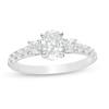 Thumbnail Image 1 of 1-1/3 CT. T.W. Oval Diamond Three Stone Engagement Ring in 14K White Gold