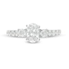Thumbnail Image 3 of 1-1/3 CT. T.W. Oval Diamond Three Stone Engagement Ring in 14K White Gold