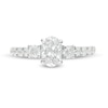 Thumbnail Image 4 of 1-1/3 CT. T.W. Oval Diamond Three Stone Engagement Ring in 14K White Gold