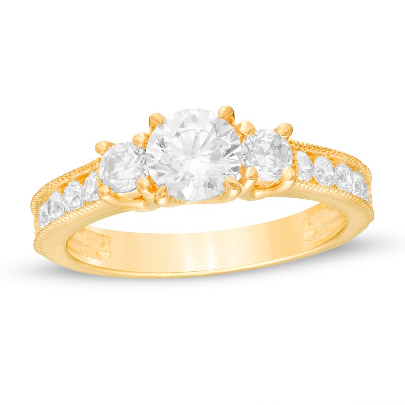 1-1/2 CT. T.W. Diamond Three Stone Engagement Ring in 14K Gold